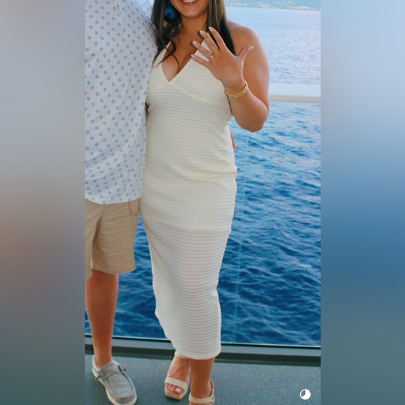 Argentina Halter Neck Dress - Ivory // these three boutique - Picture 3 of 3